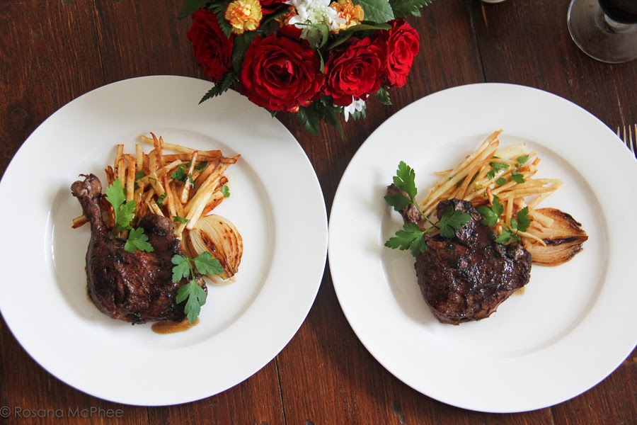 Duck in Malbec and matchsticks cassava fries – Valentine’s day recipe