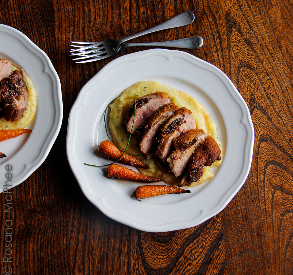 Roasted duck breast and fig butter, recipe