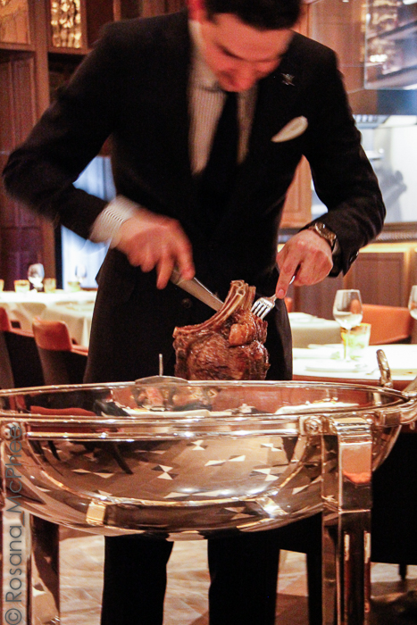 The silver trolley at The grill at The Dorchester