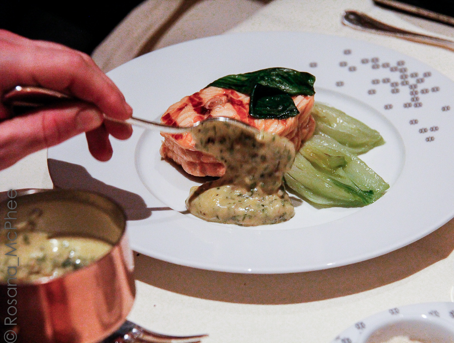 Scottish salmon steak, bearnaise at The Grill at The Dorchester Scottish salmon steak, bearnaise at The Grill at The Dorchester