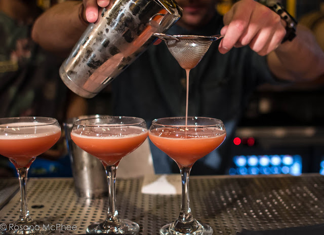 Serving cocktail at Cocktail at Barrio Brixton 