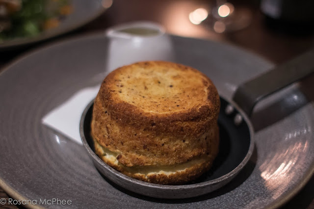 Cheese souffle at Brasserie Blanc 
