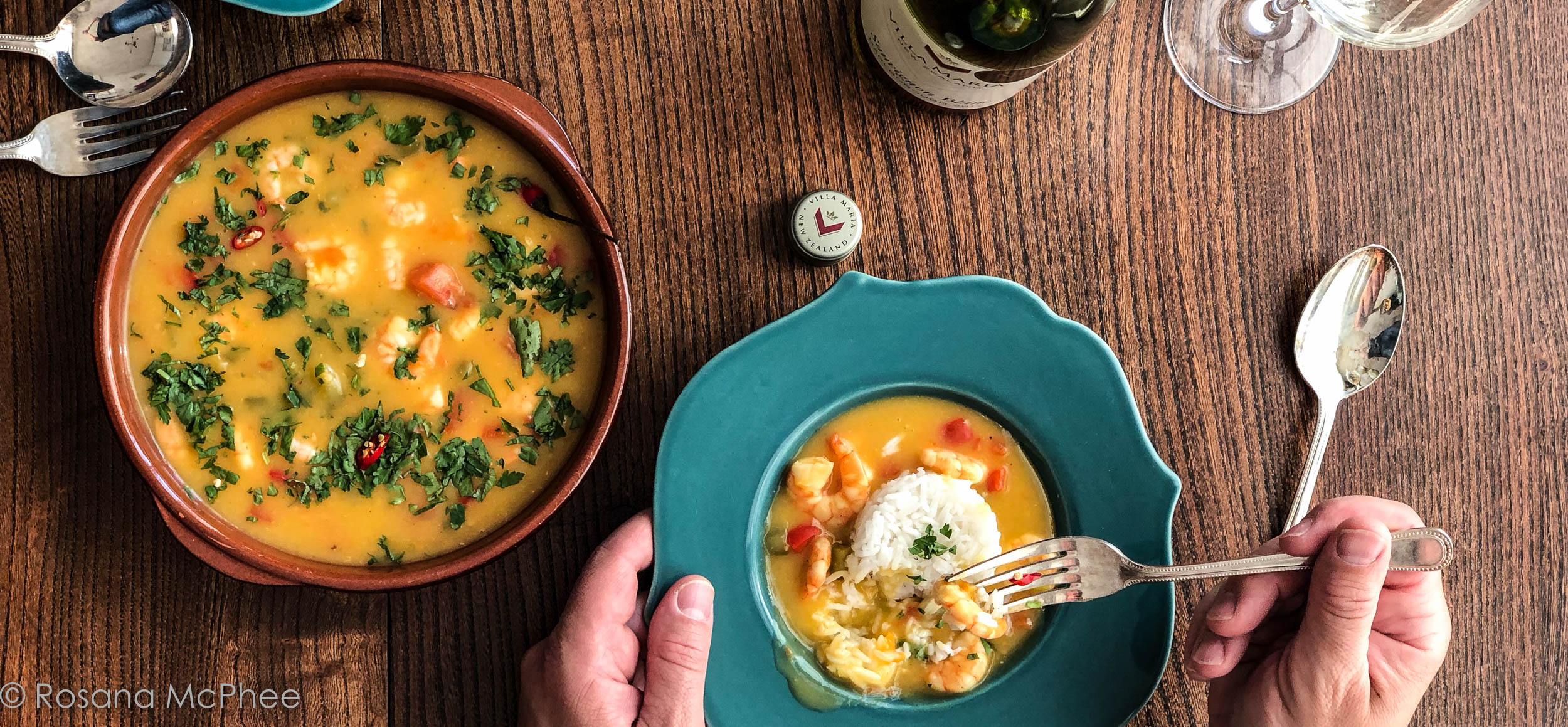 Bobó de camarão with Villa Maria Sauvignon Blanc Private Bin 2017