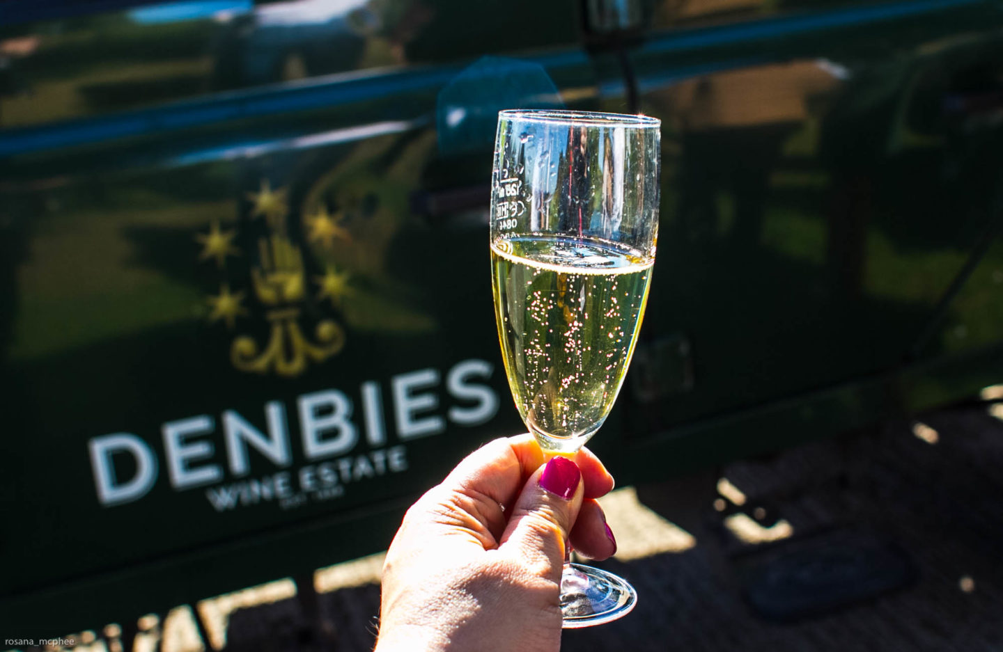 Tasting english sparkling wines at Denbies Wine Estate