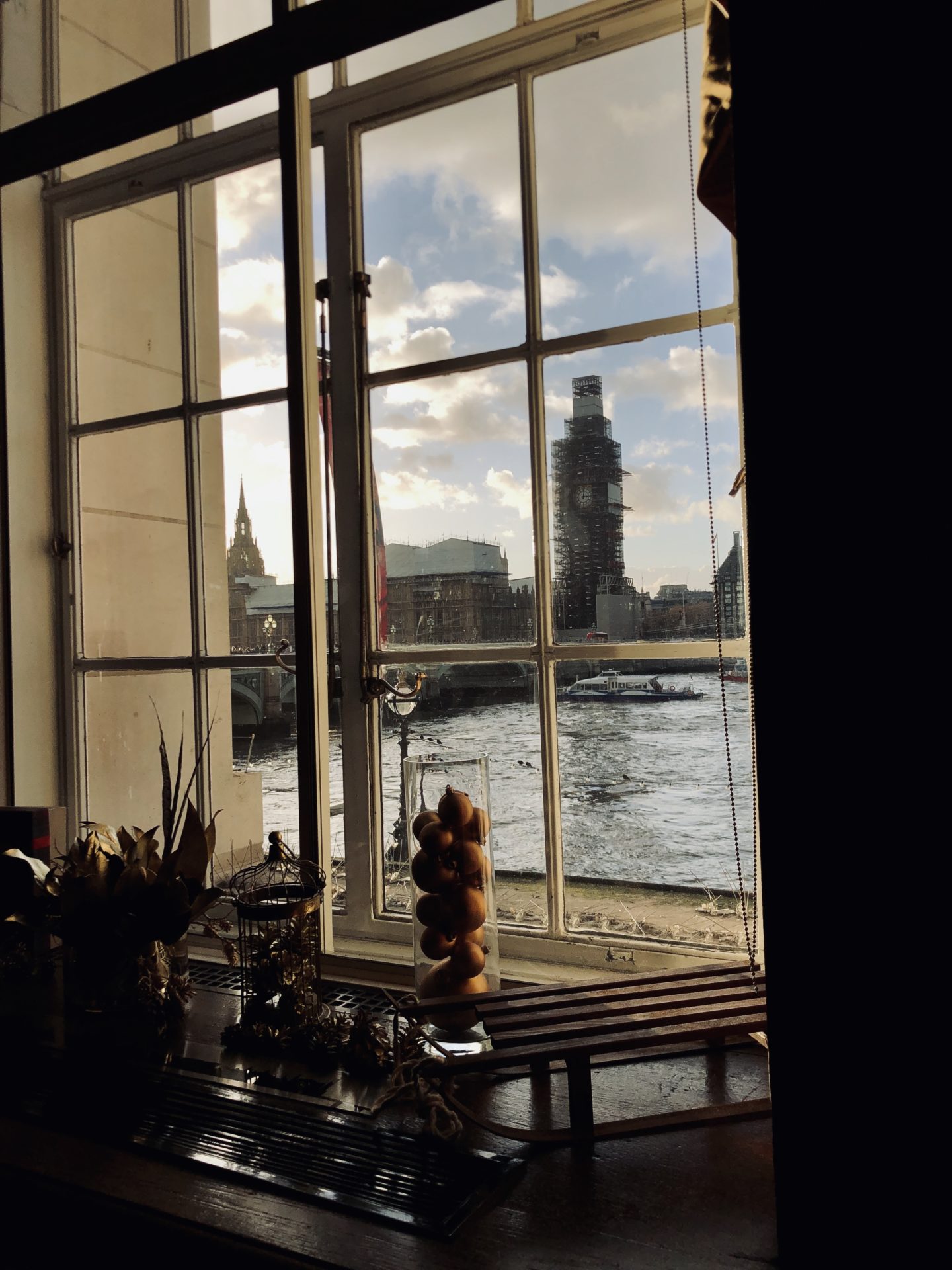  The Library at London Marriott County Hall overlooking the Thames and Big Ben.