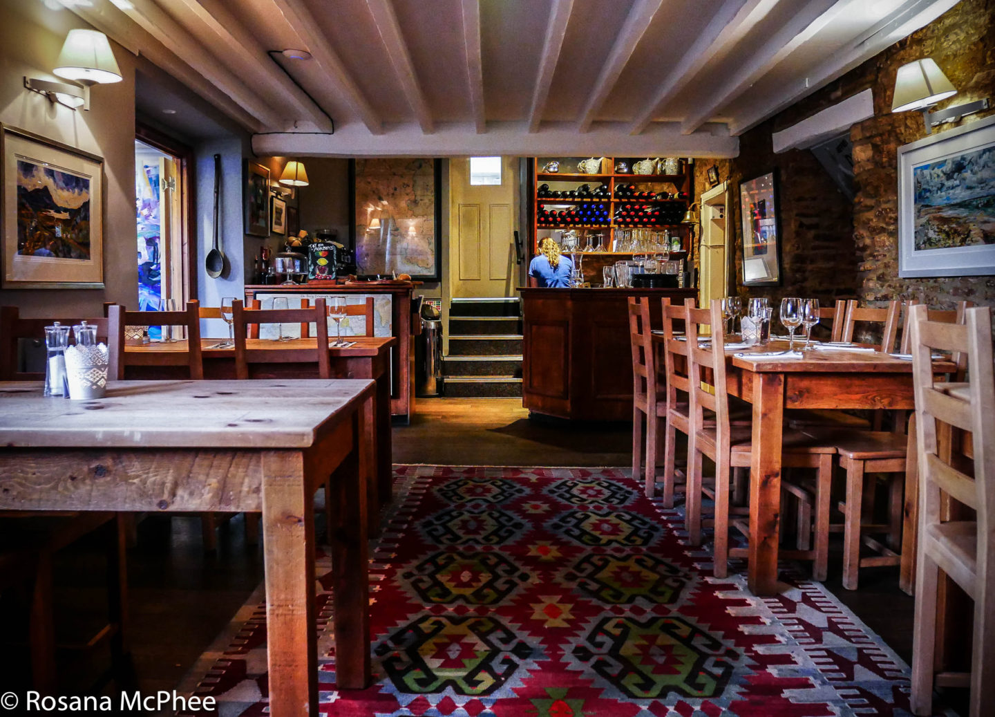 The dining room at The Crown Inn 
