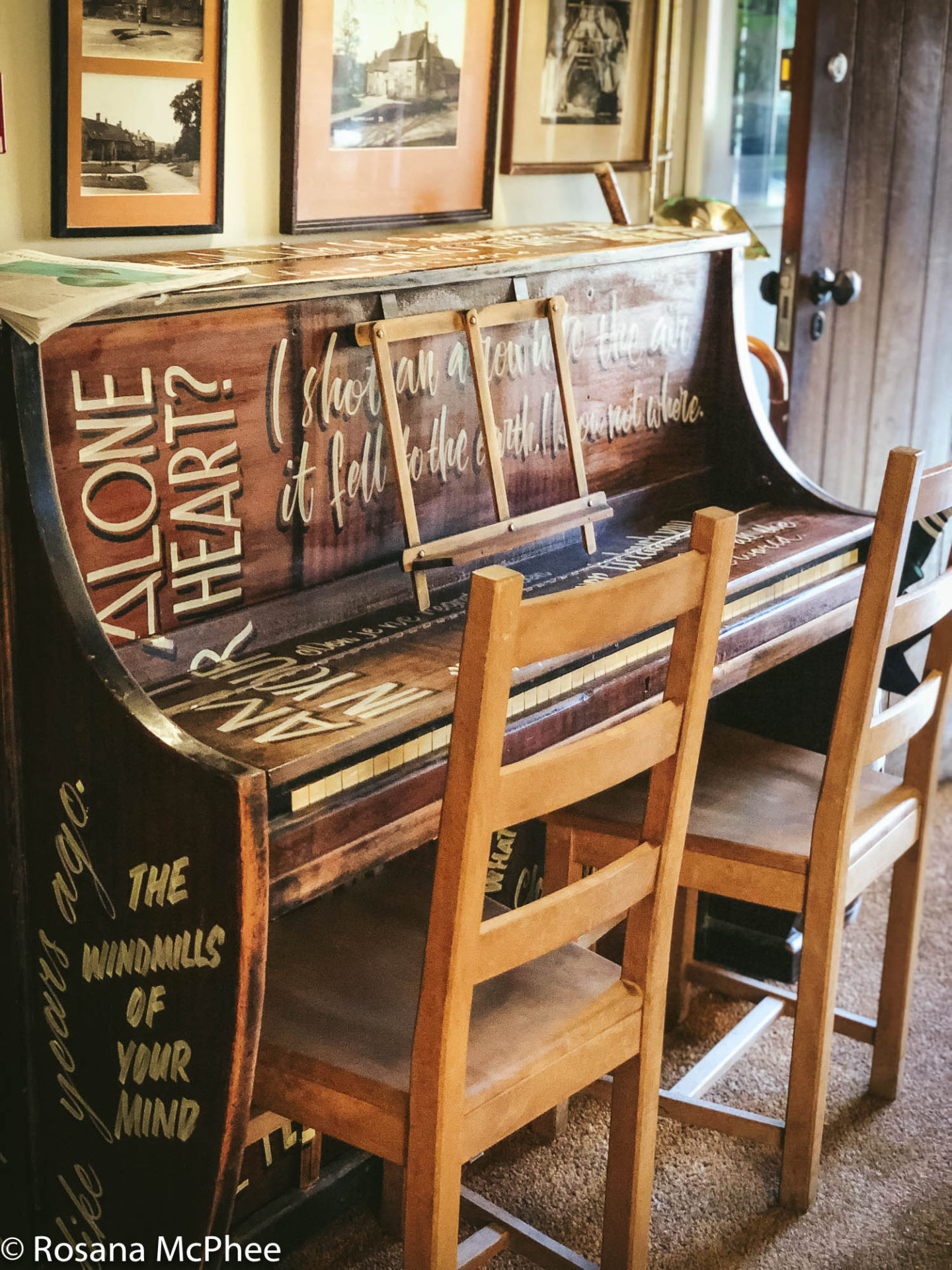  upright piano  at the Crown Inn
