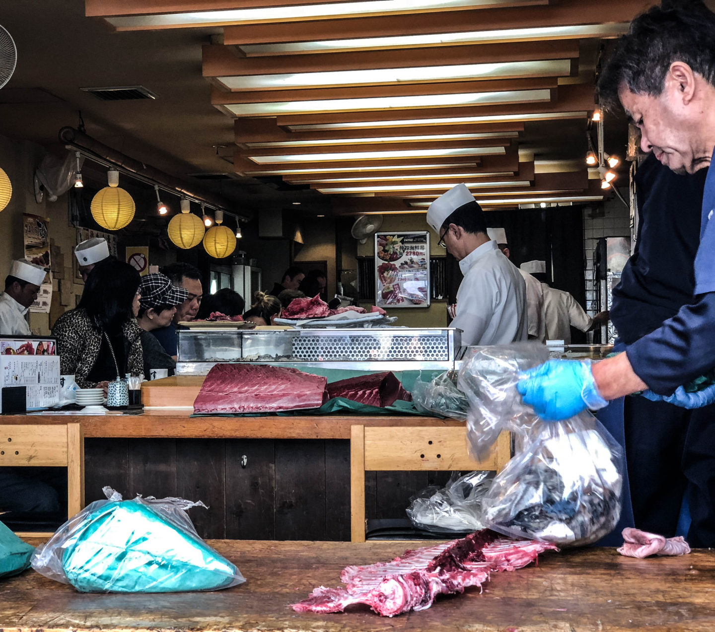 Fresh tuna Tsukiji Market 