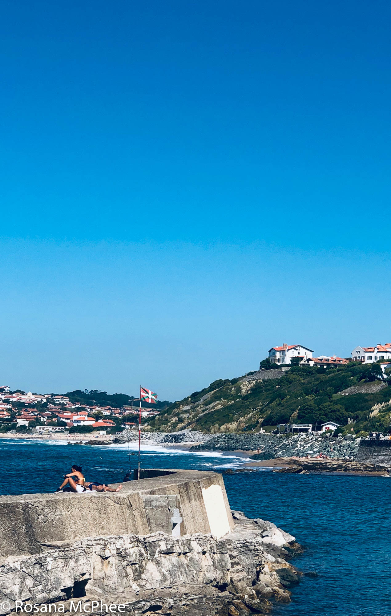 Basque flag in Guéthary, near Saint Jean de Luz, Pays Basque